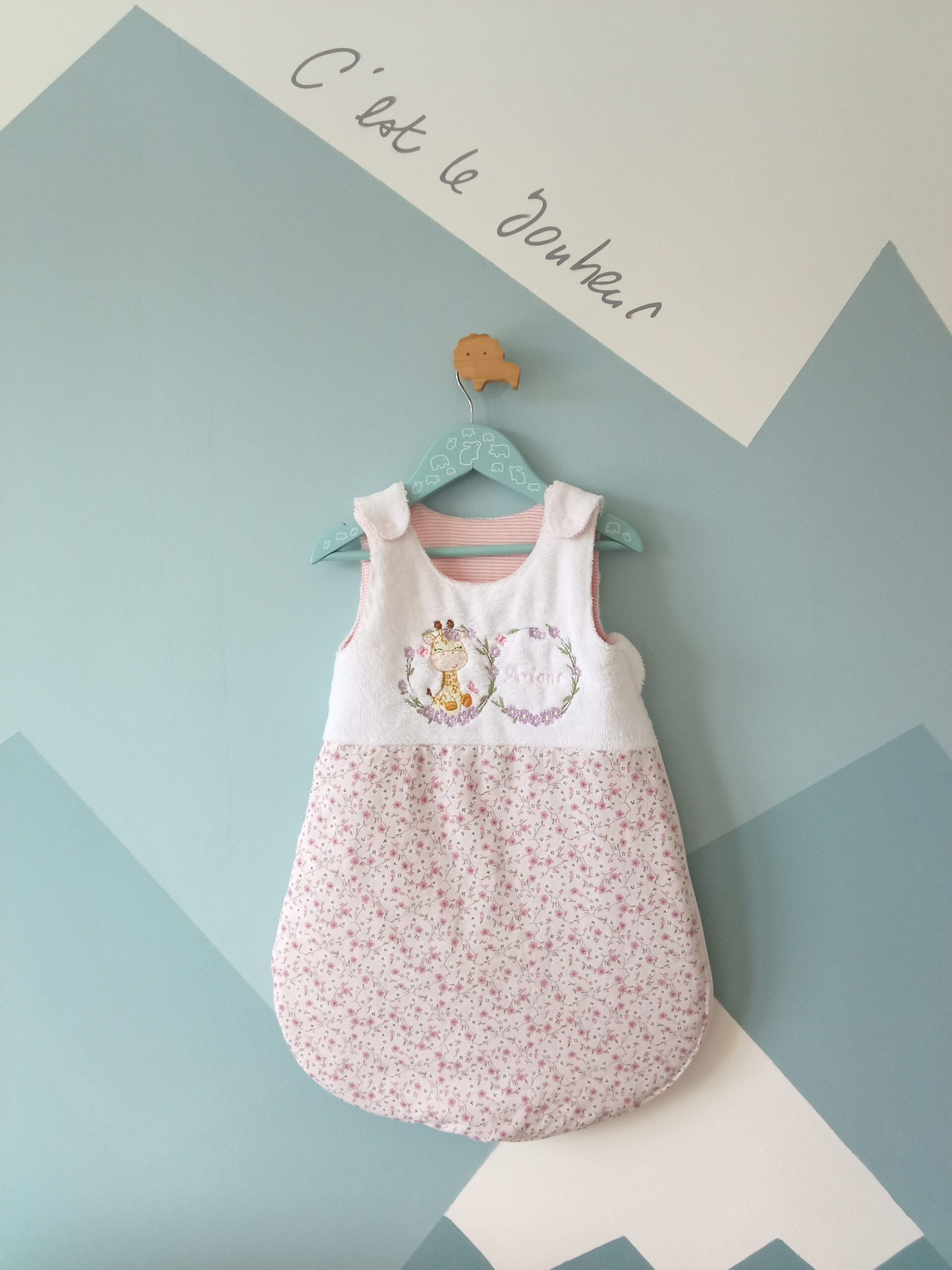 Combinaison Bébé Personnalisée Avec Prénom - Modèle Lapin, Capuche à Oreilles, Douce, Tailles 0-18 Mois
