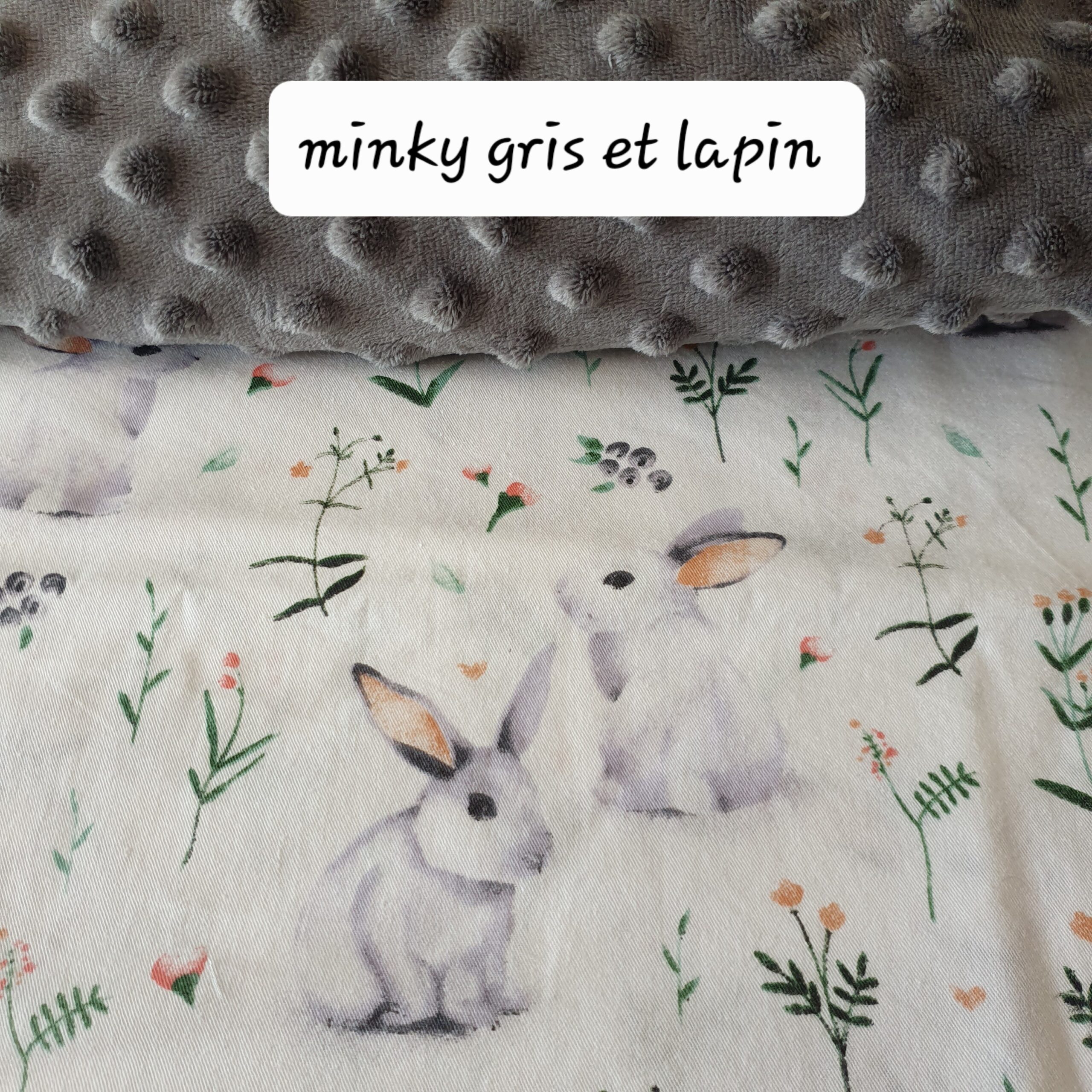 minky gris et lapin minky gris et lapin