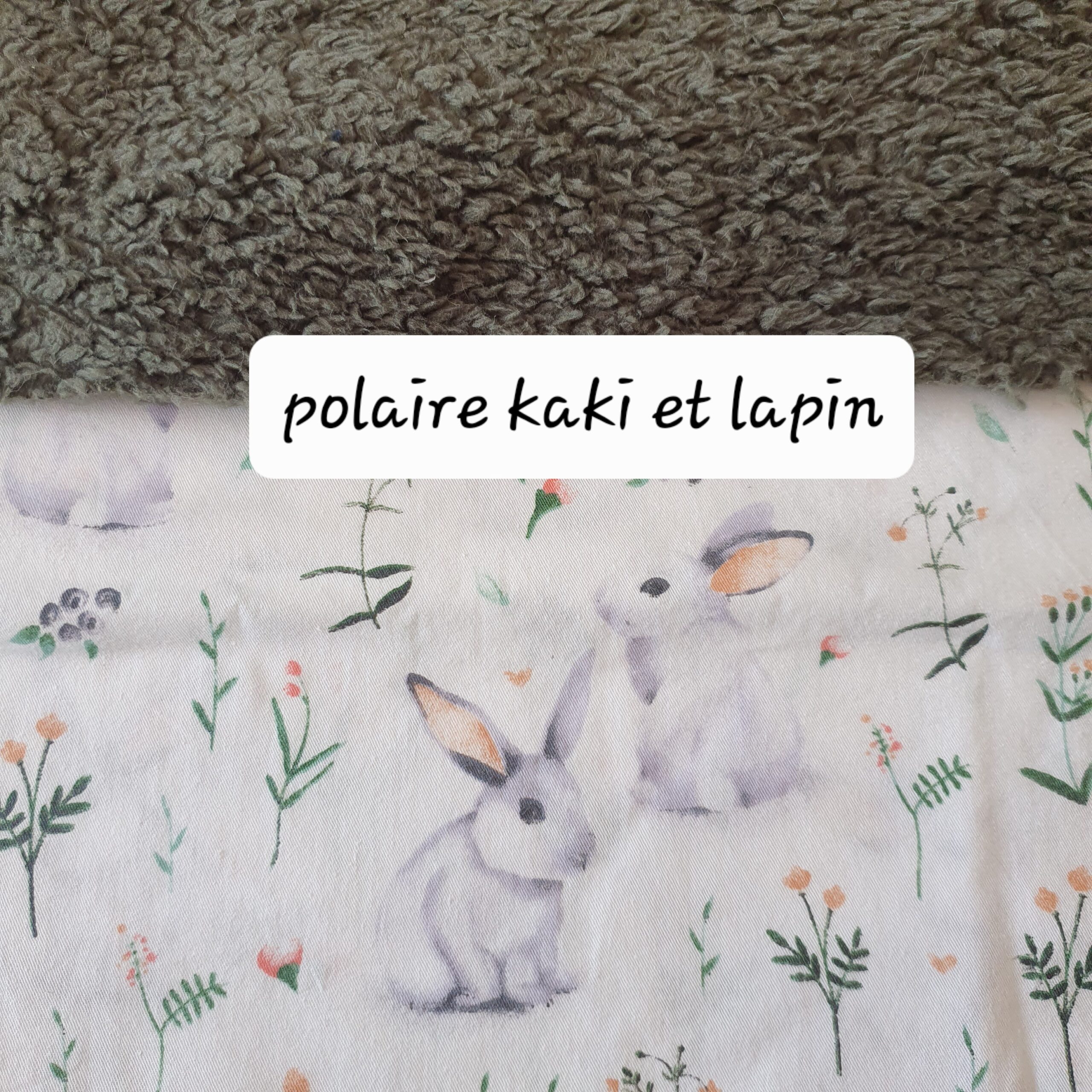 polaire kaki et lapin polaire kaki et lapin